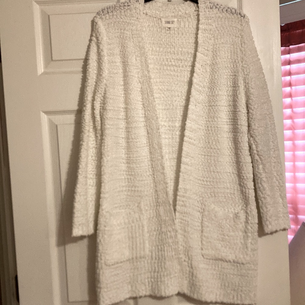 White cardigan